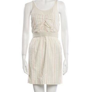 SEE BY CHLOE striped ruched bodice mini dress